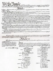 Facsímil del Preámbulo y la Constitución de los Estados Unidos de América, 1901