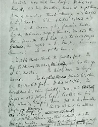Página facsímil del manuscrito de Indian Summer of a Forsyte, de John Galsworthy, 1918, 1928
