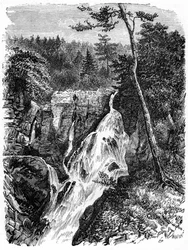 Cataratas de Sainte Anne, cerca de Quebec, siglo XIX