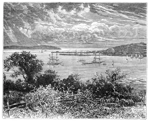 Puerto de Falmouth, Cornualles, Inglaterra, 1900