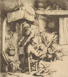 Padre alimentando a un niño