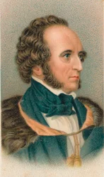 Felix Mendelssohn 1809-1847, compositor, pianista, organista y director alemán