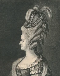 Tocado femenino: María Antonieta, 1783, 1886