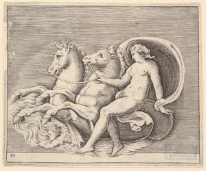 Desnudo Femenino con Dos Caballitos de Mar, publicado ca. 1599-1622