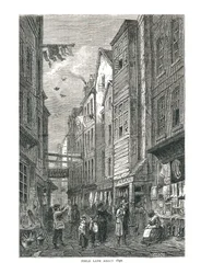 Field Lane alrededor de 1840