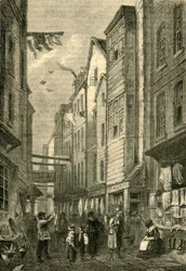 Field Lane alrededor de 1840, c. 1872