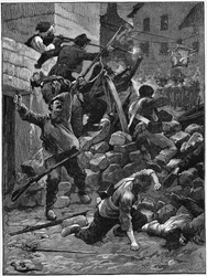 Luchando en las barricadas, La Monarquía de Julio, Francia