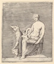 Figura con cerdo y serpiente
