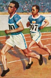 Corredores finlandeses Ville Ritola y Paavo Nurmi, 1928