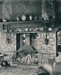 Chimenea en la biblioteca del Sr. Louis C. Tiffany, 1897