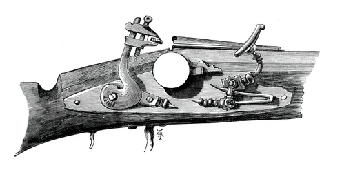 Firelock o snaphance de Haddon Hall, Derbyshire, c1620, c1880
