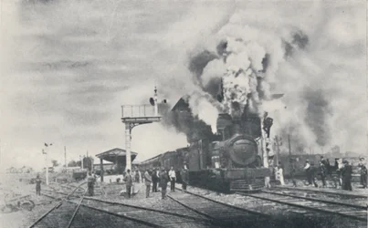 Primer tren del Ferrocarril Intercolonial saliendo de Kalgoorlie, 1923