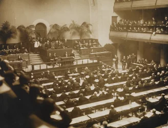 Primera reunión de la Sociedad de Naciones, 15 de noviembre de 1920 en Ginebra, 1920.