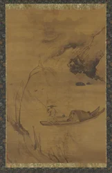 Pescando con cormoranes, dinastía Ming, siglo XVI