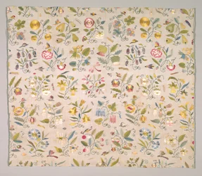 Bordado floral, principios de 1600
