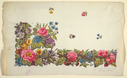 Diseño floral para textil impreso