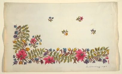 Diseño floral para textil impreso