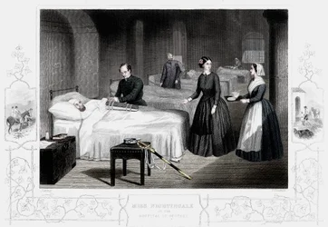 Florence Nightingale en el hospital de Scutari, c1860