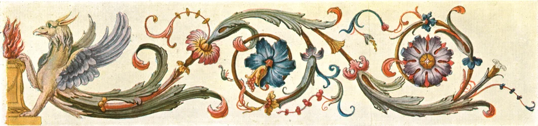 Diseño de borde de follaje, Alemania, 1928