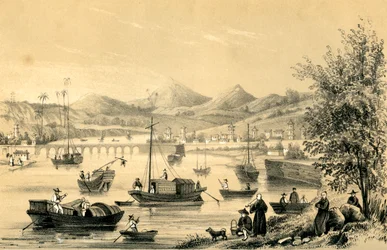Foo Choo Foo, uno de los cinco puertos abiertos por el último tratado al comercio británico, 1847