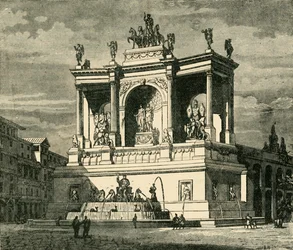 Fuente de Alejandro Severo, Roma, 1890