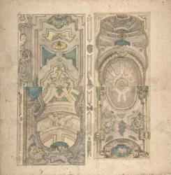 Cuatro diseños alternativos para una bóveda, 1700-1780