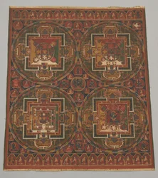 Cuatro mandalas del ciclo Guhyasamaja