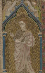 Fragmento de un Orphrey, británico, siglo XIII
