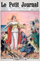 Francia proporcionando civilización, riqueza y paz a Marruecos, 19 de noviembre de 1911