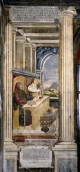 Francesco Petrarca en su estudio