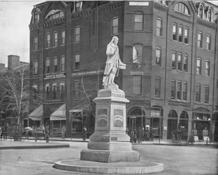 Estatua de Franklin, Washington DC, EE.UU., c1900