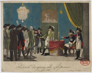 Federico el Grande como masón en 1740