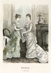 Freja revista ilustrada de moda escandinava 1881, ilustración n.º 6