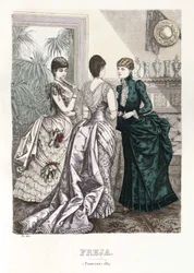 Freja revista ilustrada de moda escandinava 1884, ilustración n.º 3