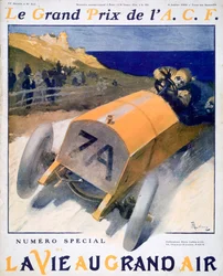 Gran Premio de Francia, portada de la revista La Vie au Grand Air, 1908