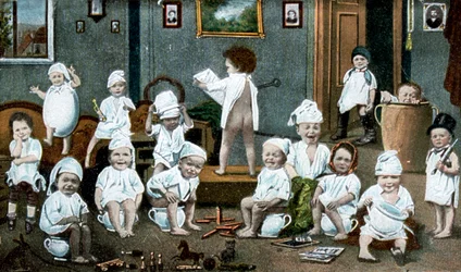 Tarjeta postal francesa, c1900