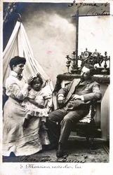Tarjeta postal francesa, c1900