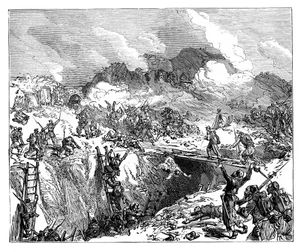 Ataque francés en el Malakoff, siglo XIX