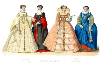 Traje francés: Carlos IX, Enrique III, 1882