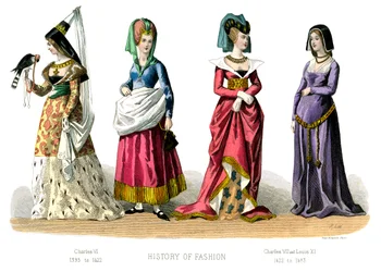 Traje francés: Carlos VI, Carlos VII, Luis XI, 1882