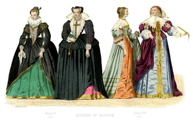 Traje francés: Enrique IV, Luis XIII, 1882
