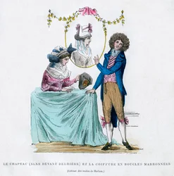 Moda y peinado francés, principios del siglo XIX 1882-1884