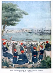 Flota francesa en Mitilene, Lesbos, 1901