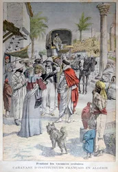 Maestros franceses visitando Argelia durante las vacaciones escolares, 1903