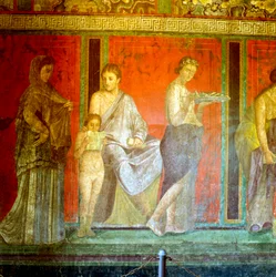 Fresco de la Villa de los Misterios, Pompeya, Italia, hacia el siglo I a. C. - siglo I d. C.