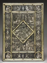 Portada de un libro de evangelios del cardenal francés Jean La Balou 1421-1491, c. 1467-1468