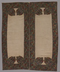 Frente y reverso de una funda de almohada, 1700s