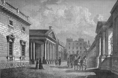 Frente de Carlton House, Westminster, Londres, c1820
