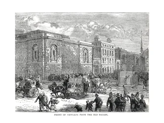 Frente de Newgate desde Old Bailey