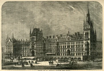 Frente de la Estación y Hotel de St. Pancras, c1876